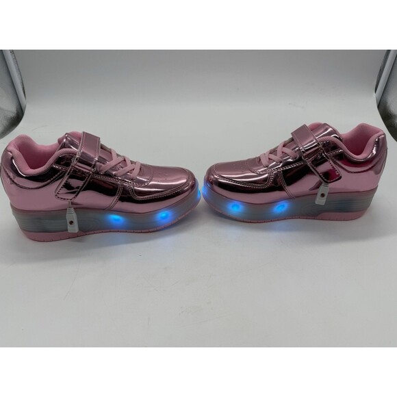 LED Roller Skate Shoes Light Up Sneakers w Detachable Wheels Rechargeable 3Y 3.5 - Picture 9 of 16